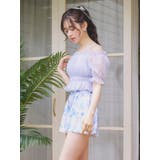 オーガンジー×オフショル水着 スイムウェア 3点セット | Resort Island | 詳細画像34 