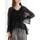 フロントダブルリボンブラウス（無地・ストライプ柄） | LUDIC PARK | 詳細画像12 