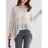 フロントダブルリボンブラウス（無地・ストライプ柄） | LUDIC PARK | 詳細画像24 