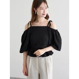 黒 | ジャガードオフショルトップス | LUDIC PARK