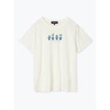 白 | 鉢植えプリント×刺しゅうTシャツ | LUDIC PARK