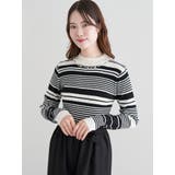 ビジューマルチボーダートップス | LUDIC PARK | 詳細画像1 