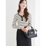 ヘンリーネックリブニットトップス（無地・ボーダー柄） | LUDIC PARK | 詳細画像11 