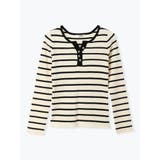 ヘンリーネックリブニットトップス（無地・ボーダー柄） | LUDIC PARK | 詳細画像30 