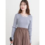 フロントクロスリブラメニットトップス | LUDIC PARK | 詳細画像2 