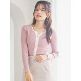 カーデ風リブニットプルオーバー | LUDIC PARK | 詳細画像1 