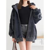 濃グレー | ビッグロゴファーブルゾン | LUDIC PARK