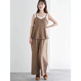 [SET]スエードポンチラップ風キャミソール×ワイドパンツ | LUDIC PARK | 詳細画像11 