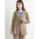 モカ茶 | アーバンツイルWテーラードジャケット（セットアップ可） | LUDIC PARK