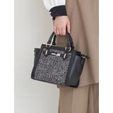 [2WAY]ビジュー付きツイード×フェイクレザーバッグ | LUDIC PARK | 詳細画像11 