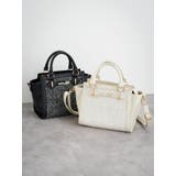 [2WAY]ビジュー付きツイード×フェイクレザーバッグ | LUDIC PARK | 詳細画像12 