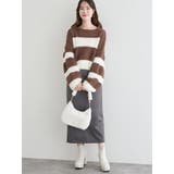 シャギーボーダーショート丈ニットプルオーバー | LUDIC PARK | 詳細画像17 