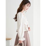 フロントリボンシャーリングブラウス（無地・チェック柄） | LUDIC PARK | 詳細画像3 