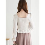 フロントリボンシャーリングブラウス（無地・チェック柄） | LUDIC PARK | 詳細画像4 