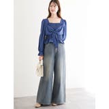 フロントリボンシャーリングブラウス（無地・チェック柄） | LUDIC PARK | 詳細画像12 