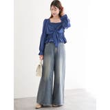 フロントリボンシャーリングブラウス（無地・チェック柄） | LUDIC PARK | 詳細画像13 