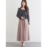 フロントリボンシャーリングブラウス（無地・チェック柄） | LUDIC PARK | 詳細画像17 