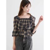 フロントリボンシャーリングブラウス（無地・チェック柄） | LUDIC PARK | 詳細画像21 