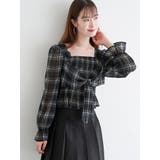 フロントリボンシャーリングブラウス（無地・チェック柄） | LUDIC PARK | 詳細画像26 