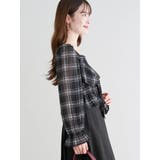 フロントリボンシャーリングブラウス（無地・チェック柄） | LUDIC PARK | 詳細画像27 