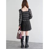 フロントリボンシャーリングブラウス（無地・チェック柄） | LUDIC PARK | 詳細画像33 