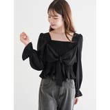 フロントリボンシャーリングブラウス（無地・チェック柄） | LUDIC PARK | 詳細画像34 