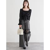 フロントリボンシャーリングブラウス（無地・チェック柄） | LUDIC PARK | 詳細画像38 