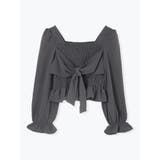 フロントリボンシャーリングブラウス（無地・チェック柄） | LUDIC PARK | 詳細画像42 