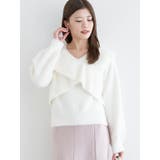 オフホワイト | フェザークロスフリルニット | LUDIC PARK