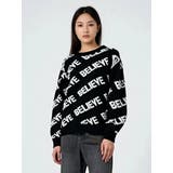 黒 | パイルロゴジャガードプルオーバー | LUDIC PARK