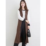 茶 | ノースリーブトレンチジレワンピース | LUDIC PARK