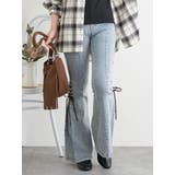 サイドレースアップフレアデニムパンツ | LUDIC PARK | 詳細画像2 