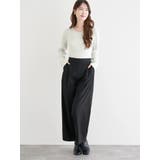 ラクケア 起毛無地ワイドパンツ | LUDIC PARK | 詳細画像8 