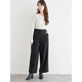 ラクケア 起毛無地ワイドパンツ | LUDIC PARK | 詳細画像9 