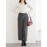 ラクケア 起毛無地ワイドパンツ | LUDIC PARK | 詳細画像17 