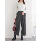 ラクケア 起毛無地ワイドパンツ | LUDIC PARK | 詳細画像18 