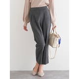 濃グレー | ラクケア 起毛無地テーパードパンツ | LUDIC PARK