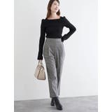 ラクケア チェック柄テーパードパンツ | LUDIC PARK | 詳細画像23