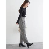 ラクケア チェック柄テーパードパンツ | LUDIC PARK | 詳細画像24