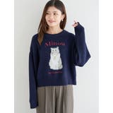 紺 | アニマルモチーフニットプルオーバー | LUDIC PARK