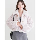 ピンク | ファーショート丈ダッフルジャケット | LUDIC PARK