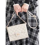 アイボリー | スタッズフェイクレザーショルダーバッグ | LUDIC PARK