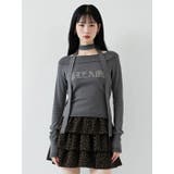 ラインストーンバックルオフショルニット | LUDIC PARK | 詳細画像1 