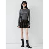 ラインストーンバックルオフショルニット | LUDIC PARK | 詳細画像7 