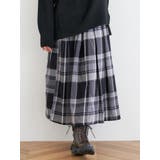黒 | 先染めチェックミディ丈スカート | LUDIC PARK
