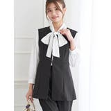 【ストレッチツイル】ペプラムベスト(セットアップ可) | LUDIC PARK | 詳細画像1 