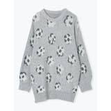 グレー | フラワー柄ニットプルオーバー | LUDIC PARK