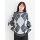 アーガイル柄ニットプルオーバー | LUDIC PARK | 詳細画像10