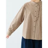 茶 | スタンドカラーブラウス | LUDIC PARK