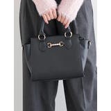 黒 | [2WAY]レザー調ビジュー付きバッグ | LUDIC PARK